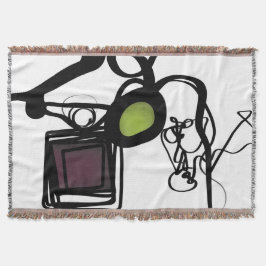 Philydionからの挨拶：抽象芸術白黒 スローブランケット