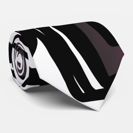 Philydionからの挨拶:抽象芸術白黒 ネクタイ (ロール)