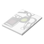 Philydionからの挨拶:抽象芸術白黒 ノートパッド (回転)