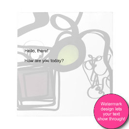 Philydionからの挨拶：抽象芸術白黒 ノートパッド