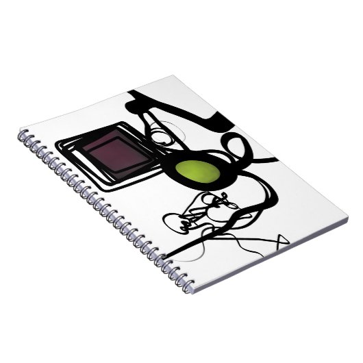 Philydionからの挨拶:抽象芸術白黒 ノートブック (右側)