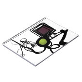 Philydionからの挨拶:抽象芸術白黒 ノートブック (左側)