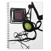 Philydionからの挨拶:抽象芸術白黒 ノートブック (正面)