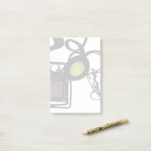 Philydionからの挨拶：抽象芸術白黒 ポストイット (デスク上)