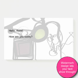 Philydionからの挨拶：抽象芸術白黒 ポストイット