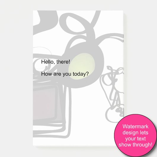 Philydionからの挨拶：抽象芸術白黒 ポストイット