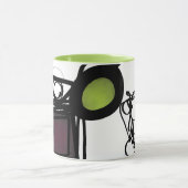 Philydionからの挨拶：抽象芸術白黒 マグカップ (中央)