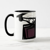 Philydionからの挨拶：抽象芸術白黒 マグカップ (左)