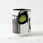 Philydionからの挨拶：抽象芸術白黒 マグカップ (中央)