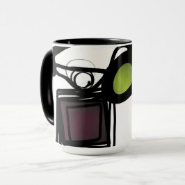 Philydionからの挨拶：抽象芸術白黒 マグカップ