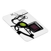 Philydionからの挨拶：抽象芸術白黒 マグネット (右側)