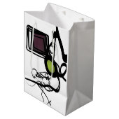 Philydionからの挨拶：抽象芸術白黒 ミディアムペーパーバッグ (正面アングル)