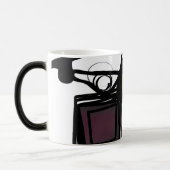 Philydionからの挨拶：抽象芸術白黒 モーフィングマグカップ (左)