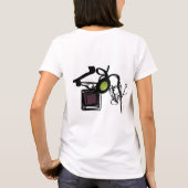 Philydionからの挨拶:抽象芸術白黒 Tシャツ (裏面)