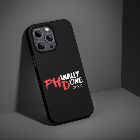 Phinally done – ブラックPHD卒業引用文デザイン Case-Mate iPhoneケース