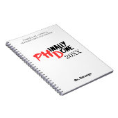 Phinally done - Funny PHD Graduation Quote Design ノートブック (右側)