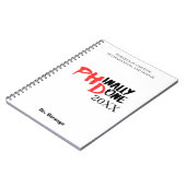 Phinally done - Funny PHD Graduation Quote Design ノートブック (左側)
