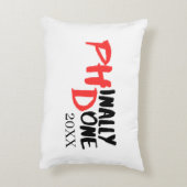 phinally done - PHDおもしろい卒業引用文デザイン アクセントクッション (裏面(縦))