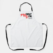 phinally done - PHDおもしろい卒業引用文デザイン エプロン (正面)