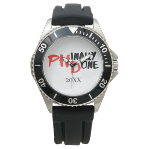 phinally done - PHDおもしろい卒業引用文デザイン 腕時計