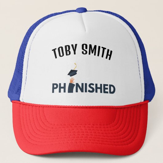 PhinisheD:祝 PhD卒業 キャップ (正面)