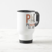 PhinisheD PhDパーソナライズされた卒業ギフト トラベルマグ (正面右)