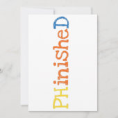 PHinisheD PHD博士の学位の博士論文科学 案内状 (正面)