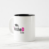 Phinished PhD Graduation Mug Custom Doctor Name  ツートーンマグカップ (正面左)