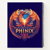Phinix Phoenixエレガントロゴ – 再生と成長 ノートブック (裏面)
