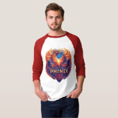 Phinix Phoenixエレガントロゴ – 再生と成長 Tシャツ (正面フル)