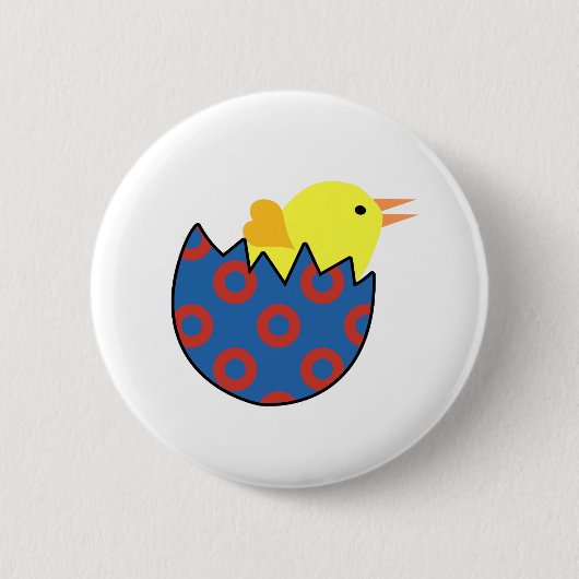 Phish Chick Fishman Donut Design 缶バッジ (正面)