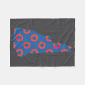 Phish Fishman Donut New Hampshire Ecavator Boy Don フリースブランケット (正面(横))