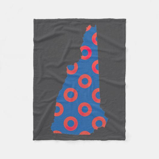 Phish Fishman Donut New Hampshire Ecavator Boy Don フリースブランケット (正面)