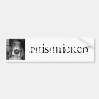 Phishnicked犬のステッカー バンパーステッカー