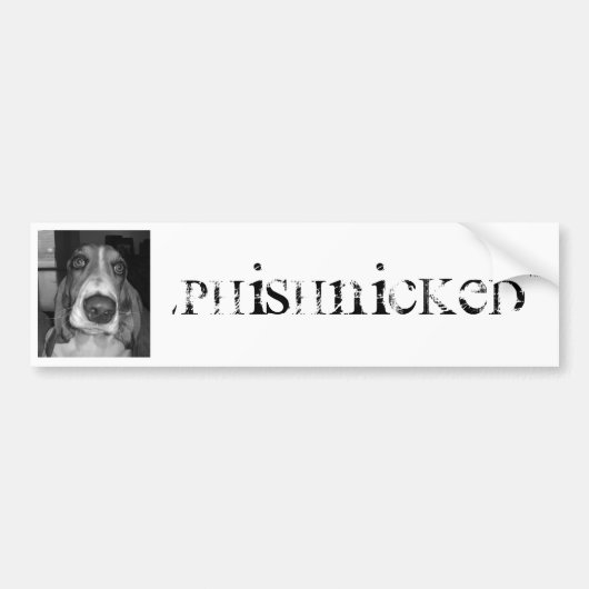 Phishnicked犬のステッカー バンパーステッカー (正面)