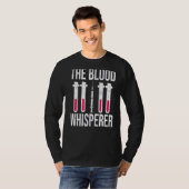 Phlebotomiss血液ささやき注射器の血液Phl Tシャツ (正面フル)