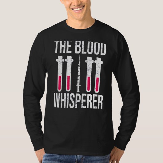Phlebotomiss血液ささやき注射器の血液Phl Tシャツ (正面)
