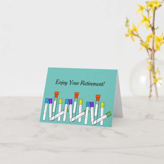 Phlebotomiss退職証 カード (黄色い花)