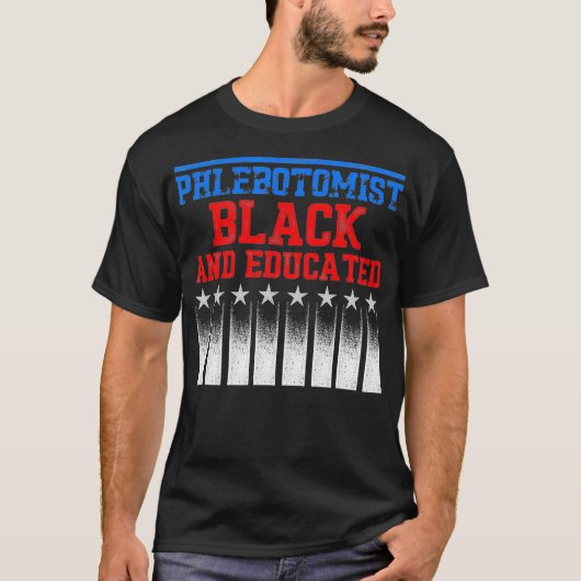 Phlebotomistが黒いPhlebotomyギフトを練習 Tシャツ (正面)