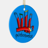 Phlebotomistのアートなクリスマスのオーナメント セラミックオーナメント (右)