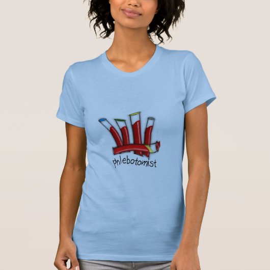 Phlebotomistのアートな血の管のデザインのギフト Tシャツ (正面)