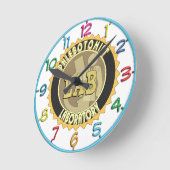 PHLEBOTOMISTの実験室のバッジのロゴ ラウンド壁時計 (傾斜)