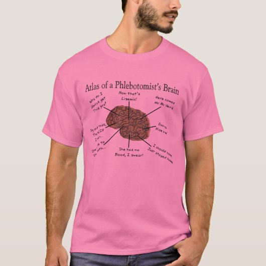 Phlebotomistの頭脳の地図書 Tシャツ (正面)