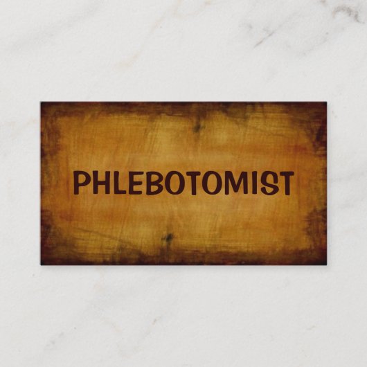 Phlebotomistアンティーク名刺 名刺 (正面)