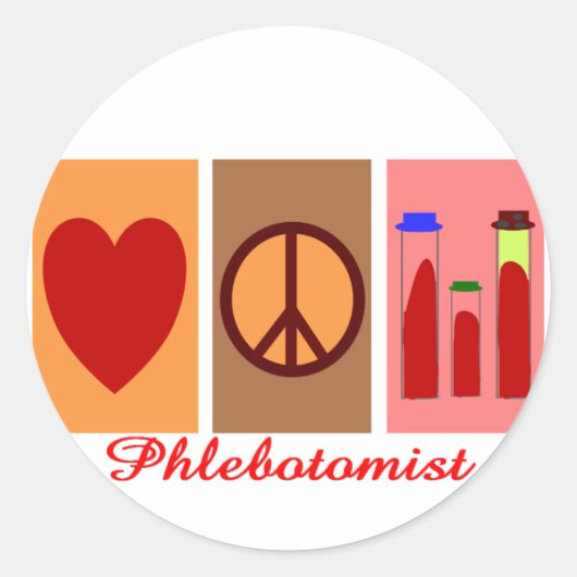 Phlebotomistギフト ラウンドシール (正面)