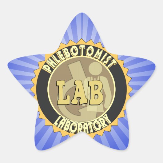 PHLEBOTOMISTラボラトリのバッジのロゴ 星シール (正面)