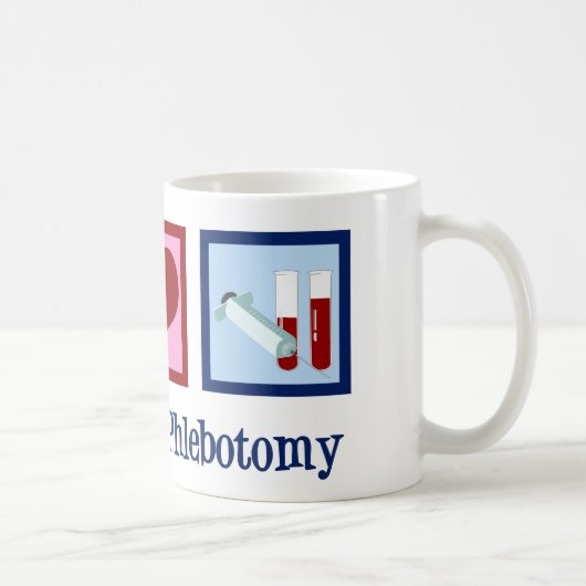 Phlebotomist平和愛Phlebotomy Office コーヒーマグカップ (右)