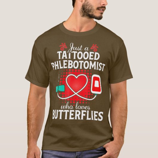 Phlebotomist愛おもしろいPhlebotomy技術者 Tシャツ (正面)