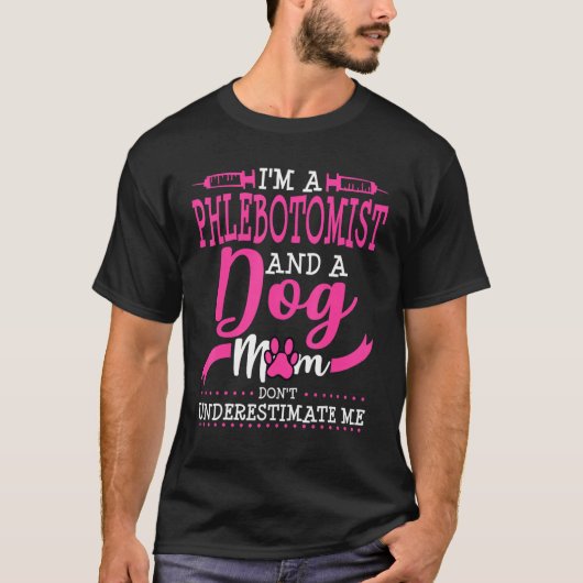 Phlebotomist犬ママ所有者Pug Goldendoodle Chihua Tシャツ (正面)