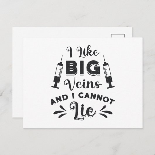 Phlebotomist私は大きな静脈のphlebotomyギフトが好き ポストカード (正面/裏面)